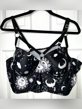 (READ) Celestial Swim Top Swimsuit Top Swimwear Black/White Women’s 1X
